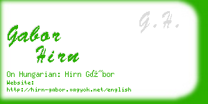gabor hirn business card